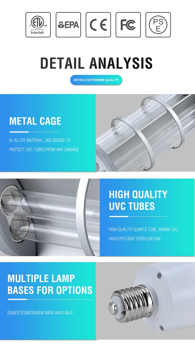 UV Sterilization Tube UVC Ultraviolet Light