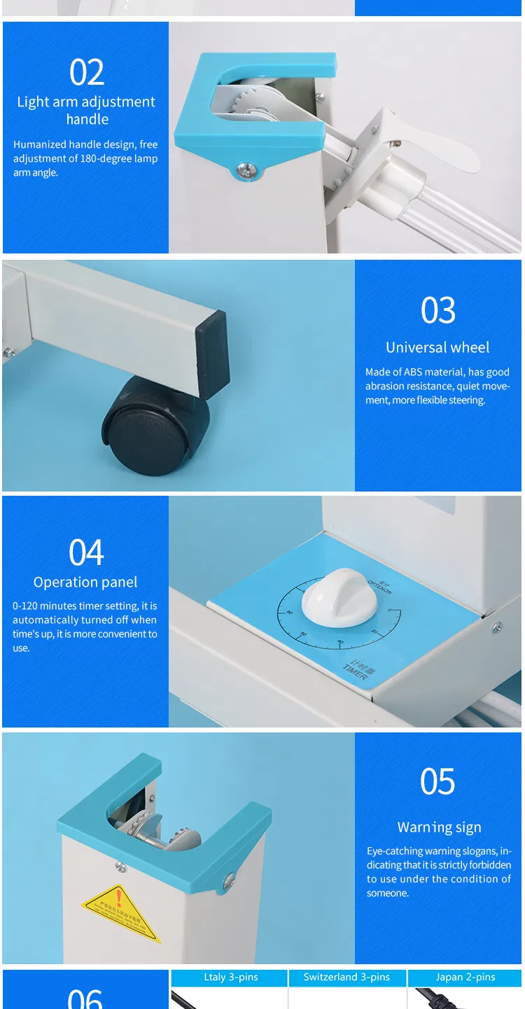 UV Sterilizer with 80W Sterilizing Lamp Tube Suitable for Home Hospital