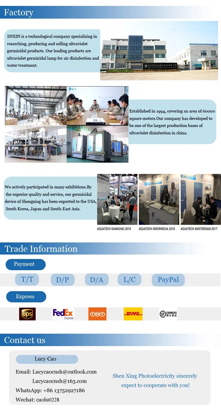 UVC Germicidal Lamp 10W Immersion Lamp Integrated UV Tube
