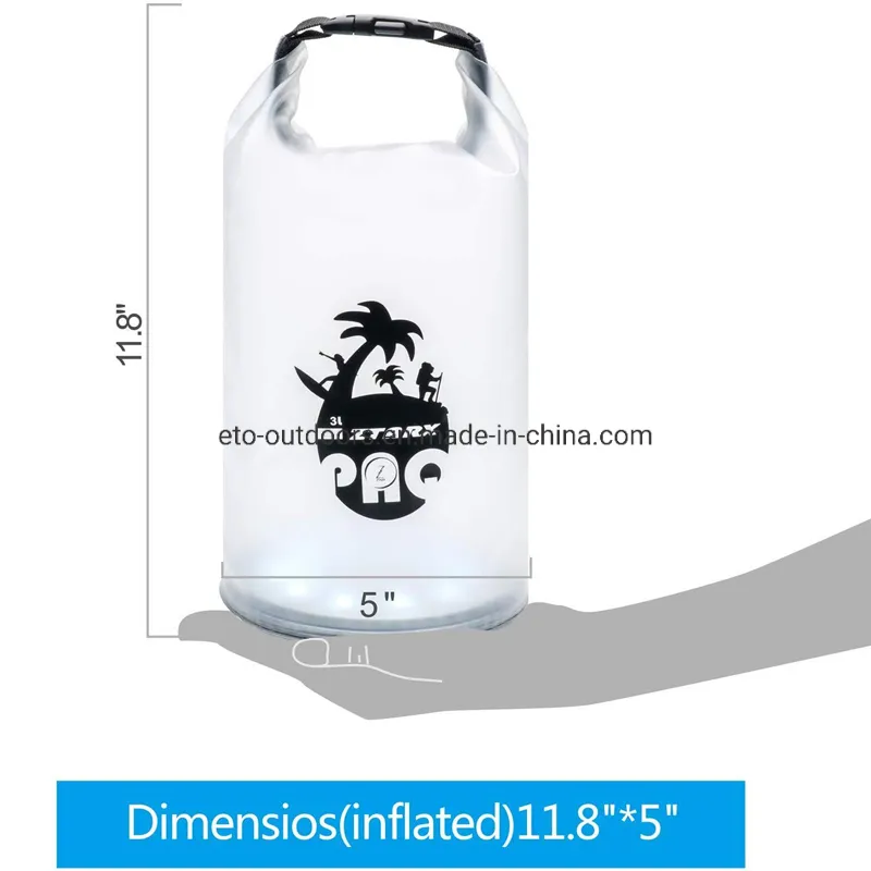 Waterproof LED Dry Bag Solar USB Powered Inflatable LED Lantern for Beach Camping Outdoors Indoor Home Decoration