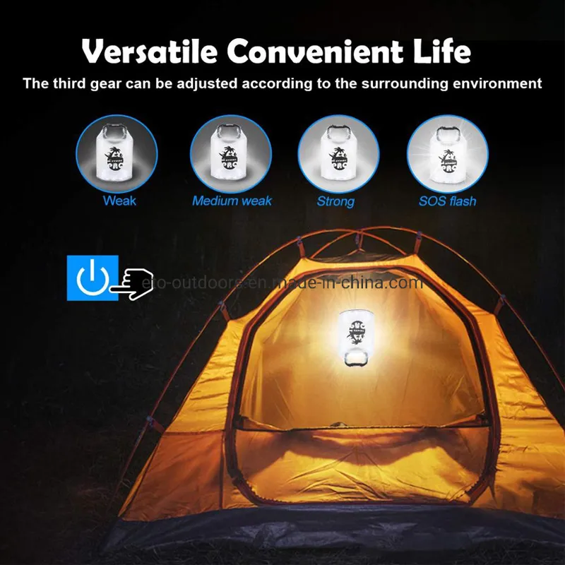 Waterproof LED Dry Bag Solar USB Powered Inflatable LED Lantern for Beach Camping Outdoors Indoor Home Decoration