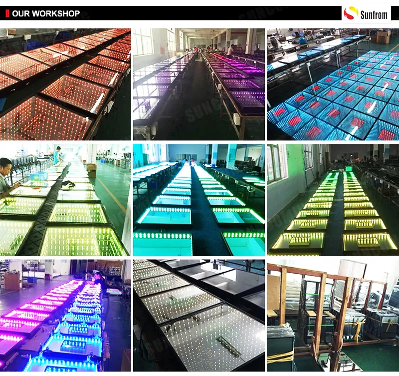Wedding 3D Mirror Dance Floor Toughened 3D Glass Lighted LED Dance Floor