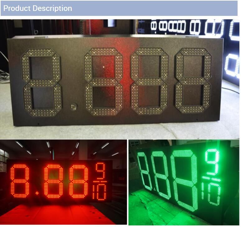 Wholesale 10, 12 Inches Red Green White 8888 LED Digital Price Signs LED Display