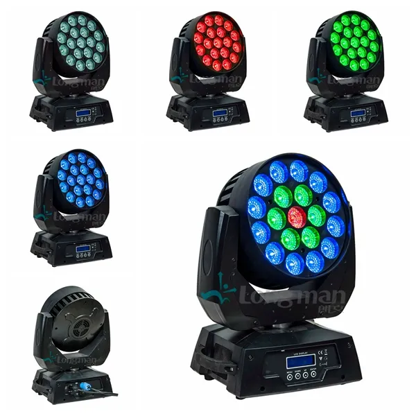 Zoom 19X15W Full RGBW LED Moving Head Wash Beam Light